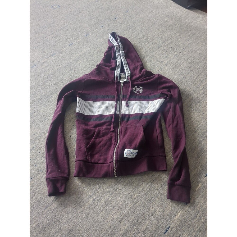 VS Pink Maroon Zip Up